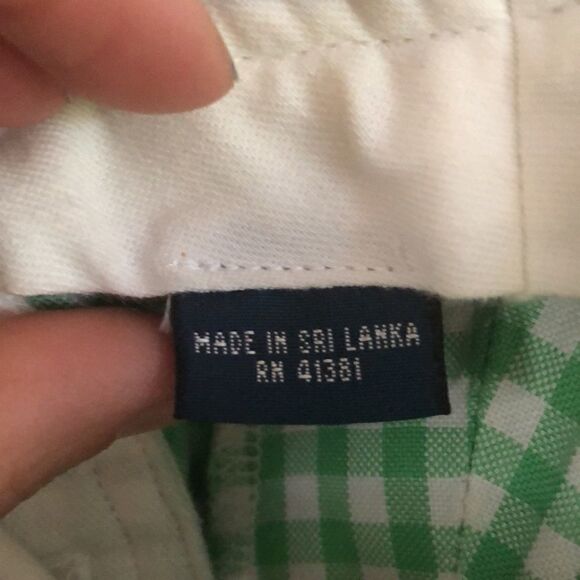 Vintage 1967 Ralph Lauren gingham green Bermuda shorts size 32 - Picture 3 of 9